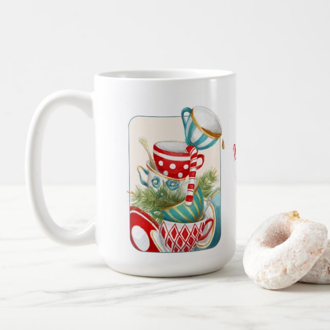 Tea Party Weihnachten Kaffeetasse (Mit Donut)