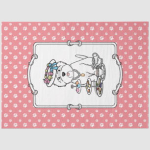 Tea Party Westie Dog West Highland White Terrier Seidenpapier