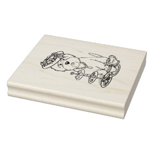 Tea Party Westie - West Highland White Terrier Gummistempel