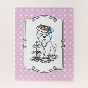Tea Party Westie - West Highland White Terrier Puzzle