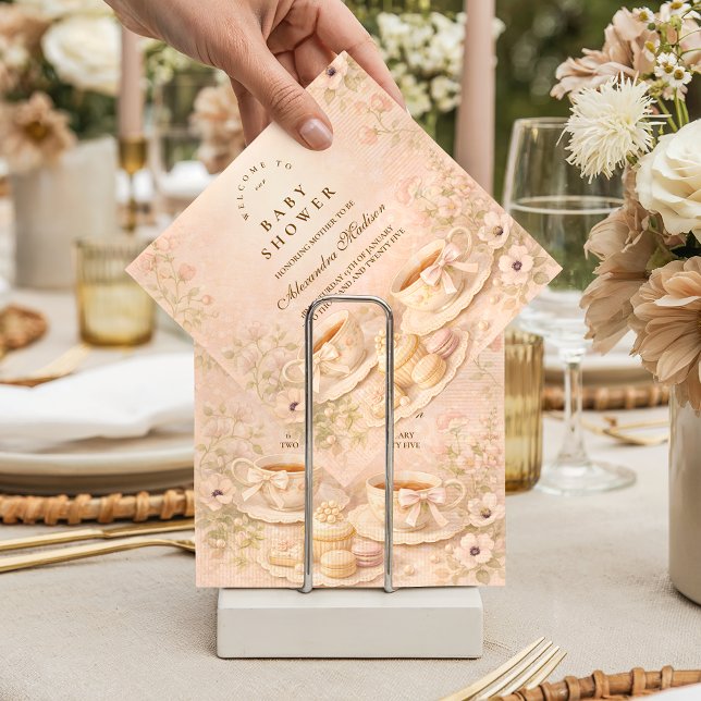 Tea Party With Mom-to-Be Baby Shower Serviette (Von Creator hochgeladen)