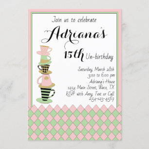 Tea Party zum Geburtstag Einladung