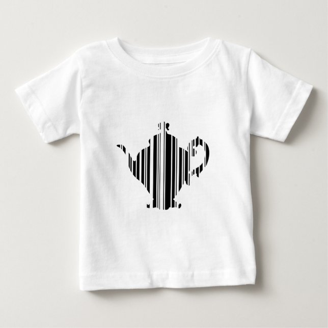TEA POT BAR CODE Teapot Barcode Muster Baby T-shirt (Vorderseite)