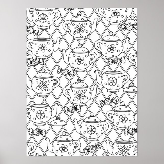 Tea Pot Doodle 2 Poster (Vorne)