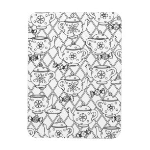 Tea Pot Doodle Magnet