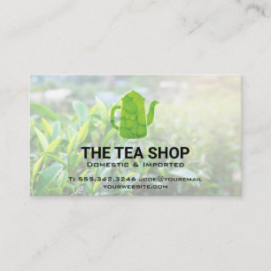 Tea Pot   Tee-Pflanze-Visitenkarte Visitenkarte