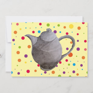 Tea Retro Vintages Date Café Party Einladung