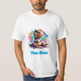 Tea‑Rex – Cartoon Dino mit Tee | Fun Shirt
