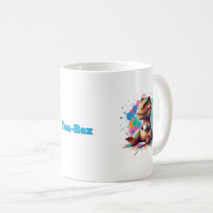 Tea‑Rex – Cartoon Dino mit Tee Kaffeetasse