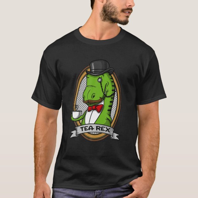 Tea Rex Dinosaur Rex Funny Joke Men Boys T-Shirt (Vorderseite)