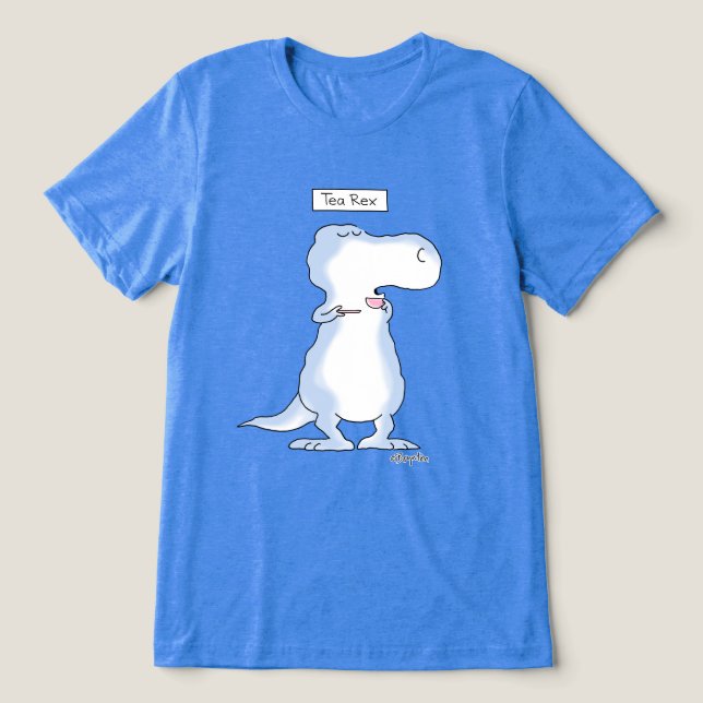 TEA REX Dinosaurier von Boynton Tri-Blend Shirt (Design Vorderseite)