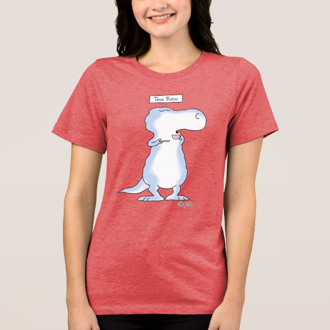 TEA REX Dinosaurier von Boynton Tri-Blend Shirt (Vorderseite)