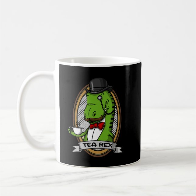 Tea Rex Funny T-Rex Dinosaur Joke Kaffeetasse (Links)