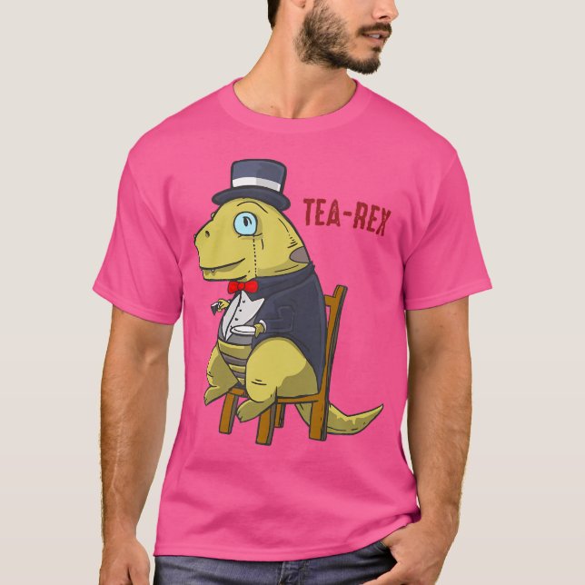Tea Rex Funny T-Rex T-Shirt (Vorderseite)