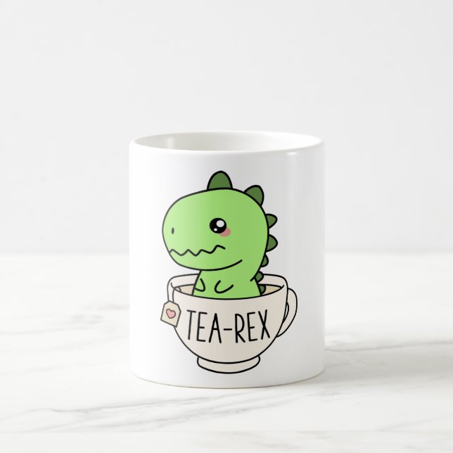Tea-Rex Niedlich T-Rex Dinosaur Kawaii Funny Dino  Kaffeetasse (Mittel)