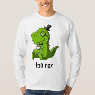 Tea Rex T-Rex Dinosaurier Dino Kaffee Hot Drink Co T-Shirt