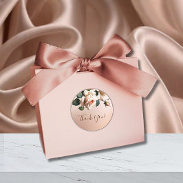 Tea Rose Wedding Vielen Dank Runder Aufkleber