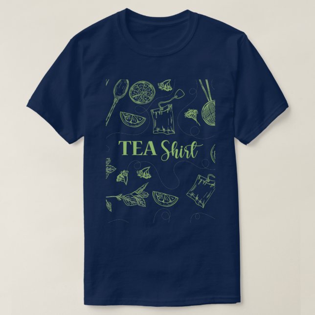 Tea Shirt Tea Lover Tea Addict (Design vorne)