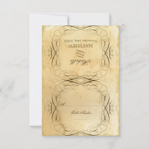 Tea Stated Vintage Wedding 1 - UAWG Response Card RSVP Karte