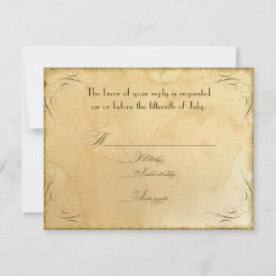 Tea Stated Vintage Wedding 1 - UAWG Response Card RSVP Karte