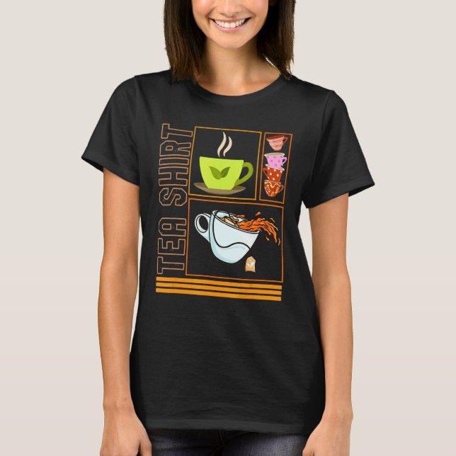 Tea Tea Cups Teatro Party Idee T-Shirt (Vorderseite)