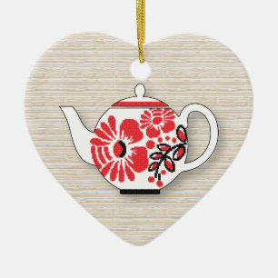 Tea Teapots Keramikornament