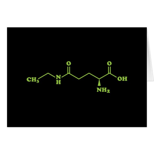 Tea Theanine Molecular Chemical Formel (Vorderseite (Horizontal))