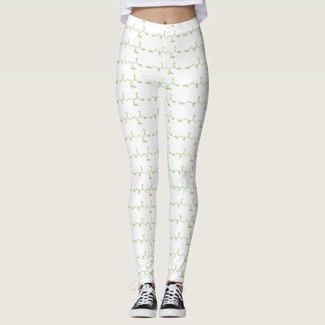 Tea Theanine Molecular Chemical Formel Leggings (Vorderseite)