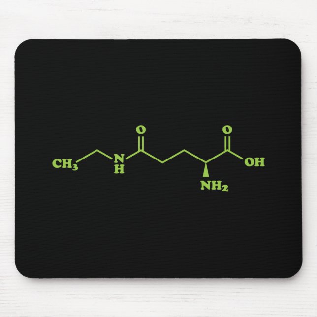 Tea Theanine Molecular Chemical Formel Mousepad (Vorne)