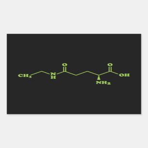 Tea Theanine Molecular Chemical Formel Rechteckiger Aufkleber