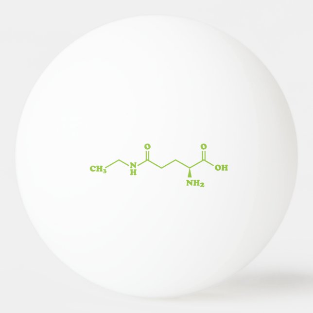 Tea Theanine Molecular Chemical Formel Tischtennisball (Vorderseite)