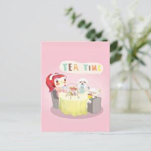 Tea Time Ankündigungspostkarte