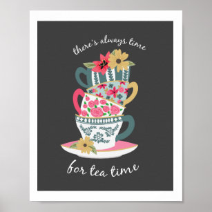 Tea Time Art Print by Origami Poster