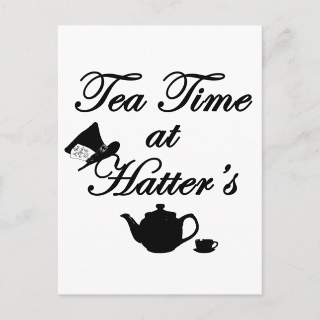 Tea Time at Hatter Postkarte (Vorderseite)