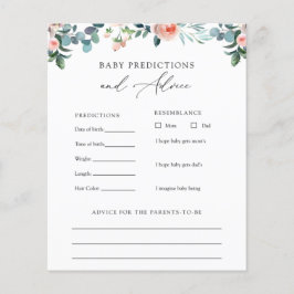 Tea Time Baby Advice and Predictions Card