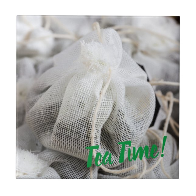 Tea Time Bag für Teeliebhaber Fliese (Vorderseite)