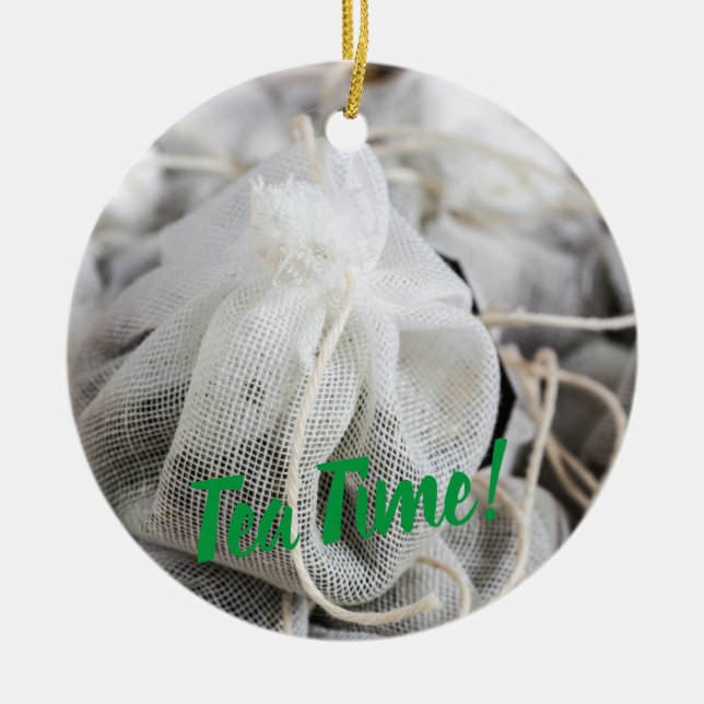Tea Time Bag für Teeliebhaber Keramik Ornament (Vorne)