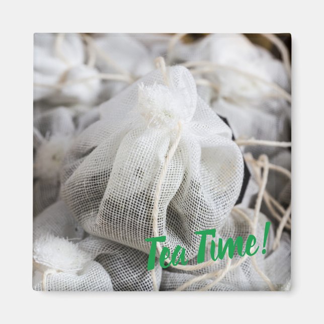 Tea Time Bag für Teeliebhaber Magnet (Vorne)