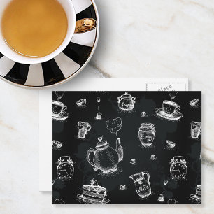 Tea Time Black Postkarte
