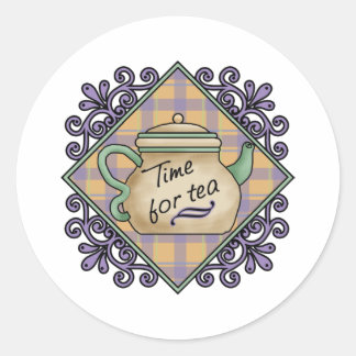 Tea Time Cards, Porto, T-Shirts, GIfts Runder Aufkleber