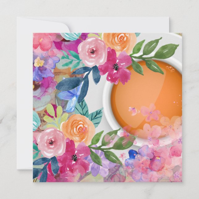 Tea Time Feiertagskarte (Vorderseite)