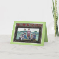 "Tea Time in the Fields" St. Patrick's Day Card