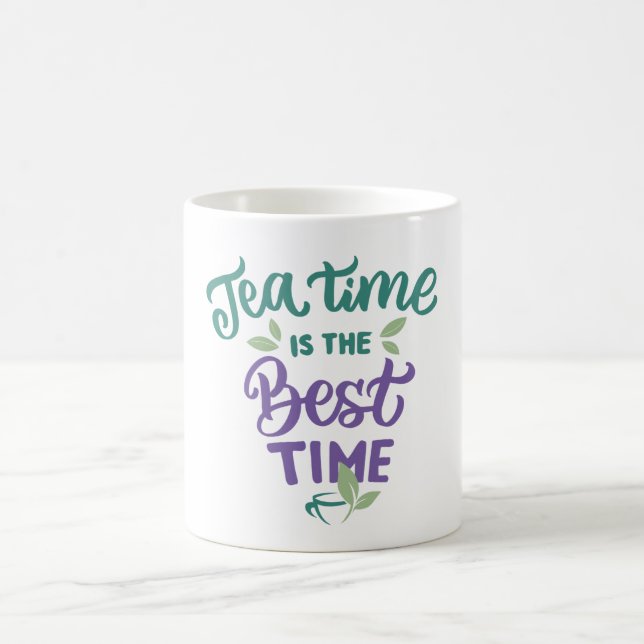 Tea Time ist die beste Zeit-Tasse Kaffeetasse (Mittel)