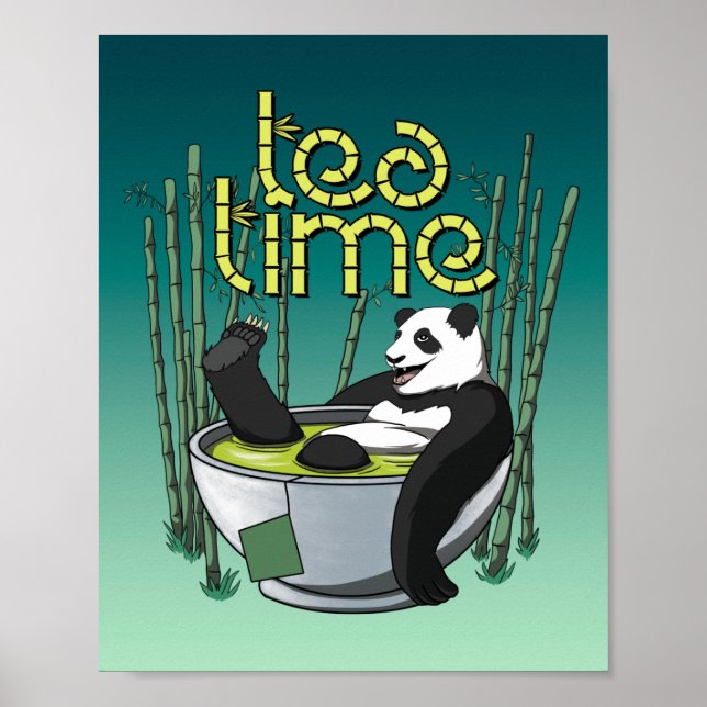Tea Time Panda Poster (Vorne)