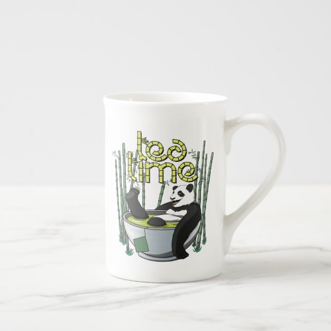 Tea Time Panda Prozellantasse (Rechts)