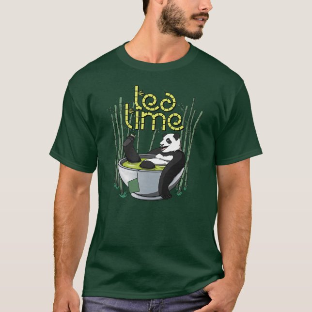 Tea Time Panda T-Shirt (Vorderseite)