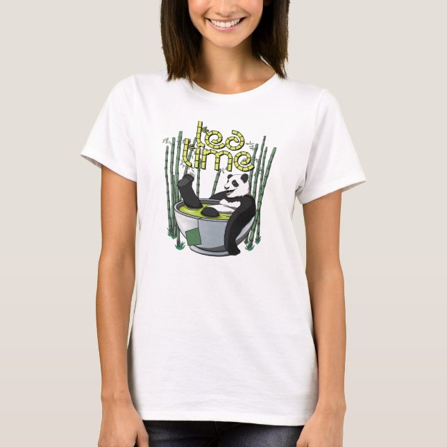 Tea Time Panda T - Shirt (Vorderseite)