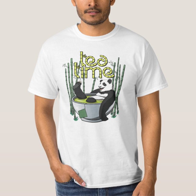 Tea Time Panda T - Shirt (Vorderseite)