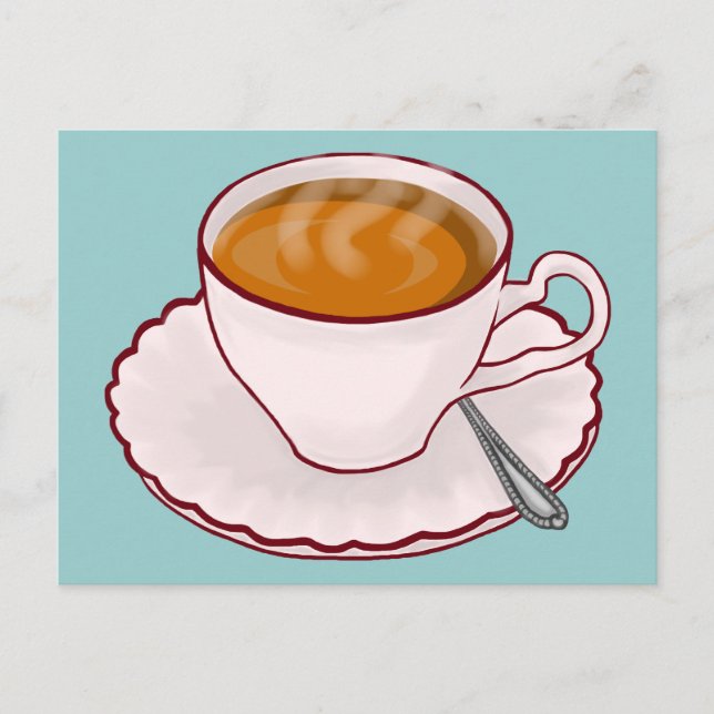 Tea Time Postcard Postkarte (Vorderseite)