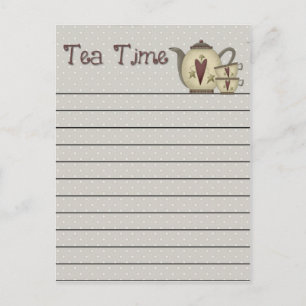 Tea Time Postcard Postkarte